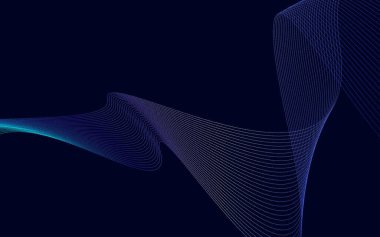 Renkli çizgilerin dalgası. Soyut dalgalı çizgiler arka plan izole Vektör İllüstrasyonu