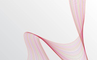 Soyut Kırmızı Renk teknolojisi, dalga arkaplan vektörü illüstrasyonu