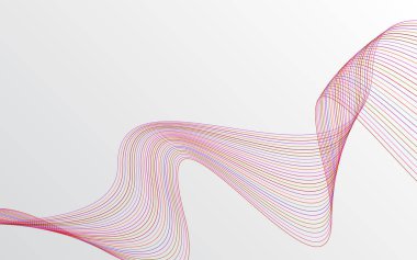 Vektör soyut dalga arkaplanı. Kırmızı dalgalar arka plan Vektör İllüstrasyonu