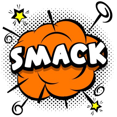 Renkli çerçeve Vektör İllüstrasyonunda konuşma baloncuklarıyla Comic parlak şablonu tokatla