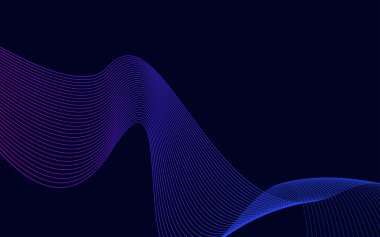 Modaya uygun mavi dalgalı çizgiler soyut arkaplan tasarımı Vektör İllüstrasyonu