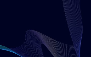 Renkli çizgilerin dalgası. Soyut dalgalı çizgiler arka plan izole Vektör İllüstrasyonu