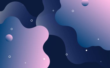 Soyut 3D sanat arkaplanı. Holografik yüzen sıvı damlaları. sabun köpükleri. Ölçekler Vektör İllüstrasyonu