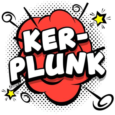 kerplunk Renkli çerçeve Vektör Resimlerinde konuşma baloncukları ile parlak şablon