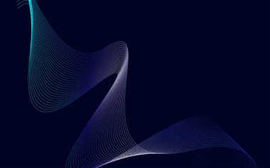 Soyut Mavi Gradyan Dalgalı Çizgiler Arkaplan Vektörü Resimleri