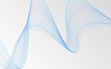 Renkli çizgilerin dalgası. Soyut dalgalı çizgiler arka plan izole Vektör İllüstrasyonu