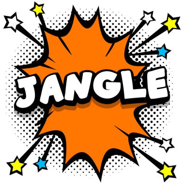 jangle Pop sanat çizgi roman konuşma baloncukları kitap ses efektleri Vektör ilüstrasyonu