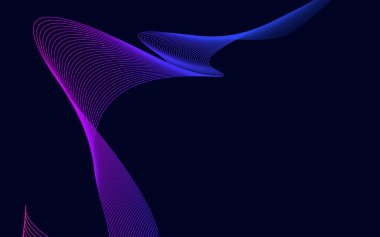 Mavi renkli çizgilerin dalgası. Yüksek çözünürlüklü Vektör İllüComment