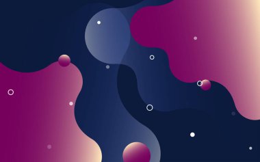 Sıvı şekiller ve formlar. Rengi değişen kabarcıklar. Düz çizgi film. İzole edilmiş leke dizaynı. Tipografi ya da afiş. Soyut Sanatsal Tasarım Vektörü İllüstrasyonu