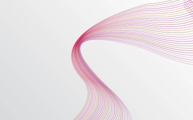 Gölgelerle el salla. Arkaplan Vektör İllüstrasyonunda soyut kırmızı çizgiler