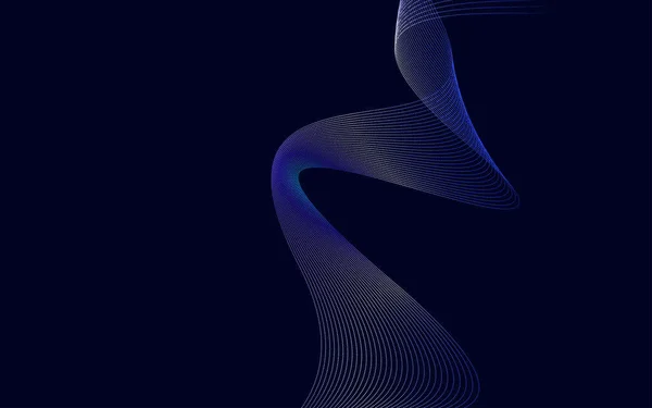 Albastru Abstract Gradient Culoare Tehnologie Linie Val Fundal Vector Ilustrație — Vector de stoc