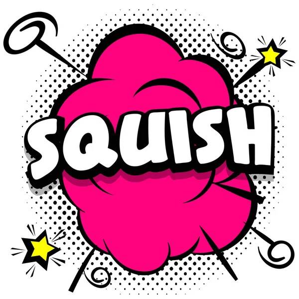 Squish Comic Яскравий Шаблон Бульбашками Мовлення Барвистих Рамах Векторна Ілюстрація — стоковий вектор