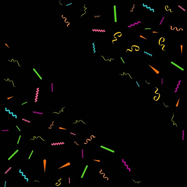 Confetti概念设计模板假日快乐日 黑色背景庆祝矢量图解 病媒图解 — 图库矢量图片