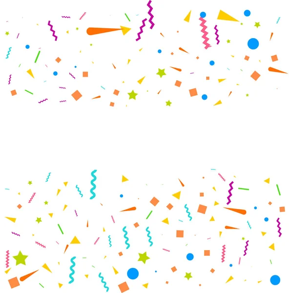 Confetti Concept Design Template Holiday Happy Day White Background Celebration — Stock Vector