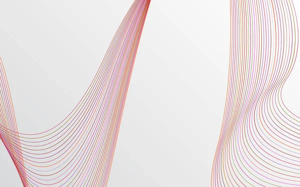 Abstraktní Technologie Červené Barvy Line Wave Background Vector Illustration — Stockový vektor