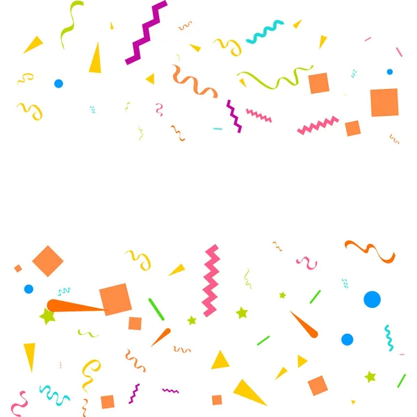 Confetti Έννοια Σχέδιο Πρότυπο Διακοπές Happy Day Λευκό Φόντο Εορτασμός — Διανυσματικό Αρχείο