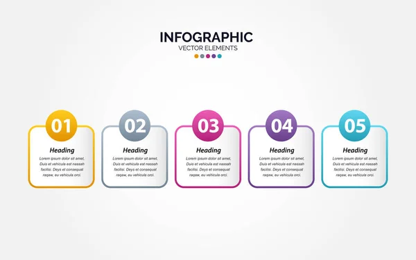 Horizontale Infografik Design Vorlage Kreatives Konzept Mit Schritten Kann Für — Stockvektor