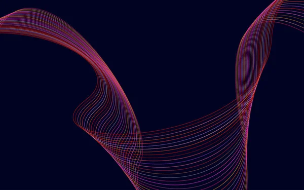 典型的红色波浪线抽象背景设计矢量图解 — 图库矢量图片