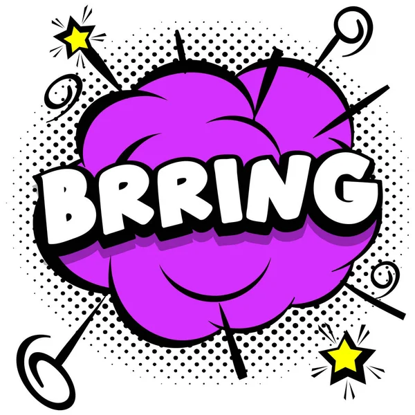 Brring Comic Bright Template Speech Bubbles Colorful Frames Vector Illustration — Stock Vector