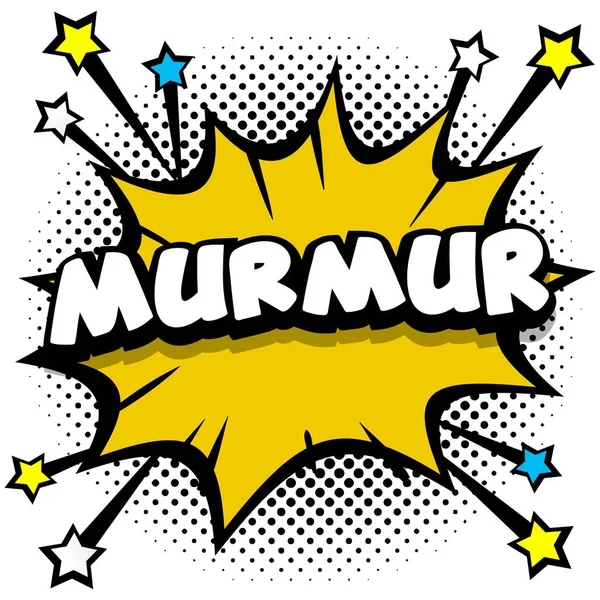 Murmur Pop Art Comic Speech Bubbles Book Sound Effects Vector — Stock Vector