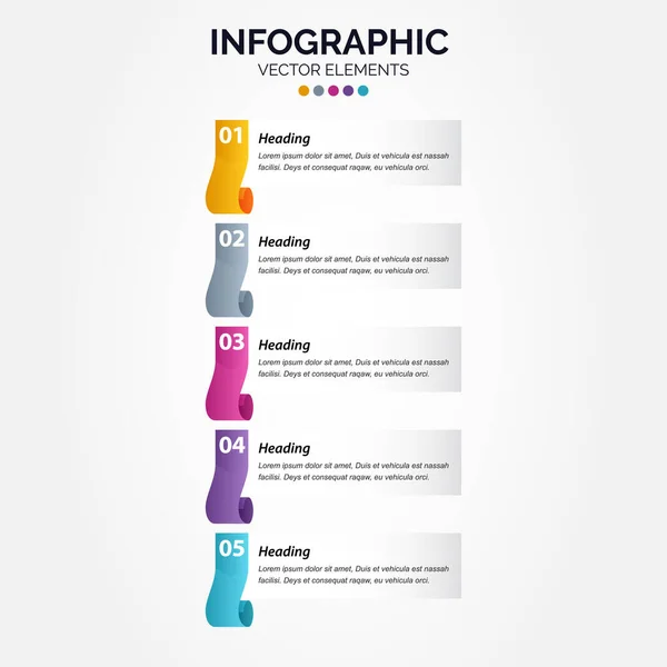 Zeitachse Optionen Vertikale Infografik Für Präsentationen Workflow Prozess Diagramm Flussdiagramm — Stockvektor