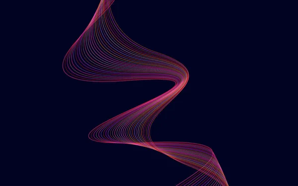 典型的红色波浪线抽象背景设计矢量图解 — 图库矢量图片