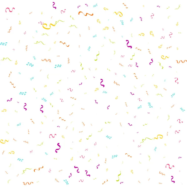 Vector Abstract White Background Many Falling Tiny Colorful Confetti Pieces — Stock Vector