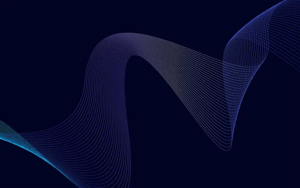 Vector Abstracte Golf Achtergrond Blauwe Verloop Golven Achtergrond Vector Illustratie — Stockvector