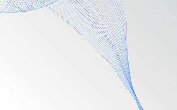 Abstraktní Modrá Barva Technologie Line Wave Pozadí Vektorové Ilustrace — Stockový vektor