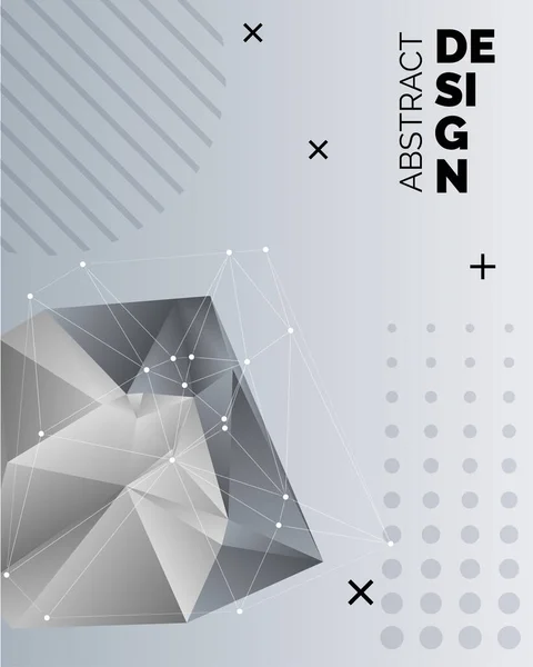 Papel Negro Origami Poligonal Forma Vector Fondo Ilustración Geométrica Abstracta — Vector de stock