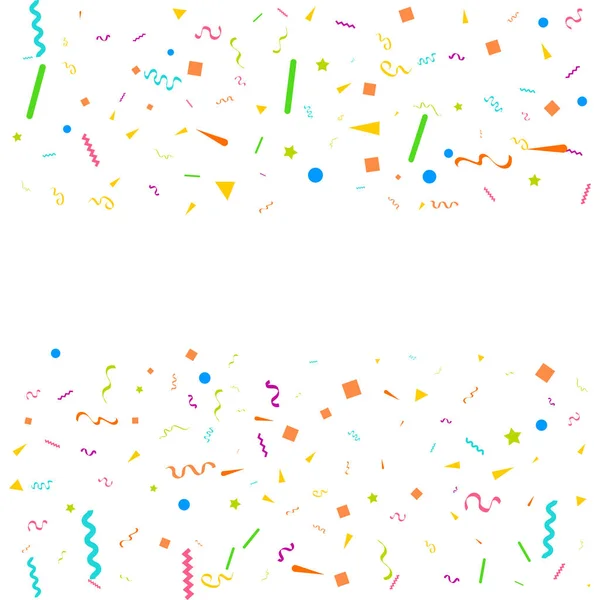 Confetti Concept Design Template Holiday Happy Day White Background Celebration — Stock Vector