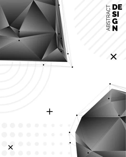 Černý Papír Origami Polygonální Tvar Vektorové Pozadí Abstraktní Geometrická Ilustrace — Stockový vektor