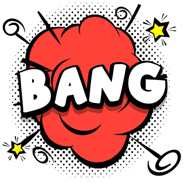 Bang Comic Bright Template Speech Bubbles Colorful Frames Vector Illustration — Stock Vector