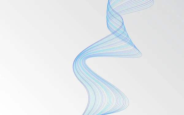 アブストラクトブルーカラー技術ライン波背景ベクトルイラスト — ストックベクタ