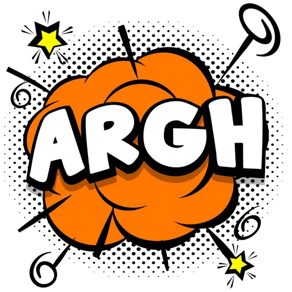 Argh Comic Φωτεινό Πρότυπο Φυσαλίδες Ομιλίας Πολύχρωμα Πλαίσια Διάνυσμα Εικονογράφηση — Διανυσματικό Αρχείο