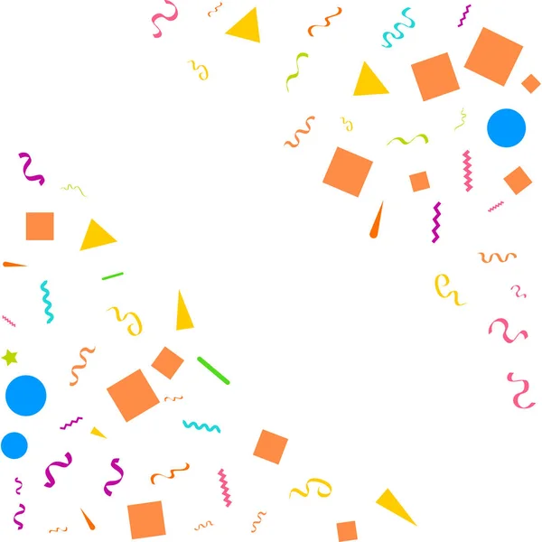 Confetti Colorido Ilustración Festiva Vectorial Caída Confetti Brillante Aislado Sobre — Vector de stock