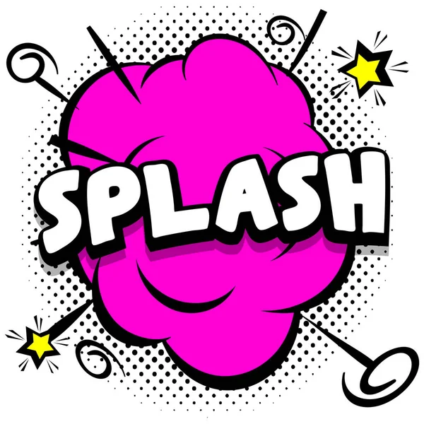 Splash Comic Bright Template Speech Bubbles Colorful Frames Vector Illustration — Stock Vector