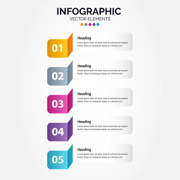 Vector Vertical Infographic Labeldesign Vorlage Mit Symbolen Und Optionen Oder — Stockvektor