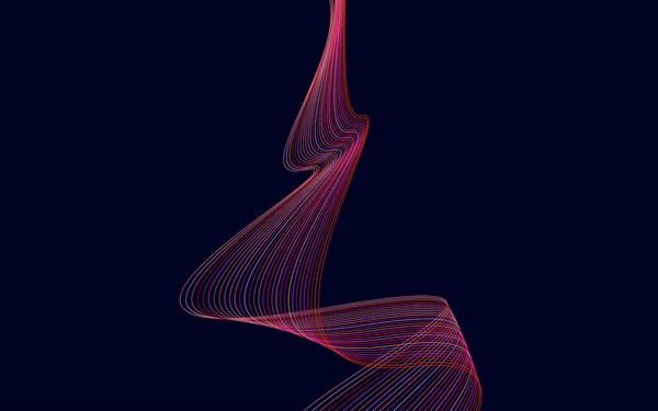 Elegante Rojo Líneas Onduladas Abstracto Fondo Diseño Vector Ilustración — Vector de stock