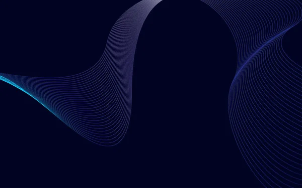 Abstrakte Blaue Gradienten Wellenförmige Linien Hintergrund Vektor Illustration — Stockvektor