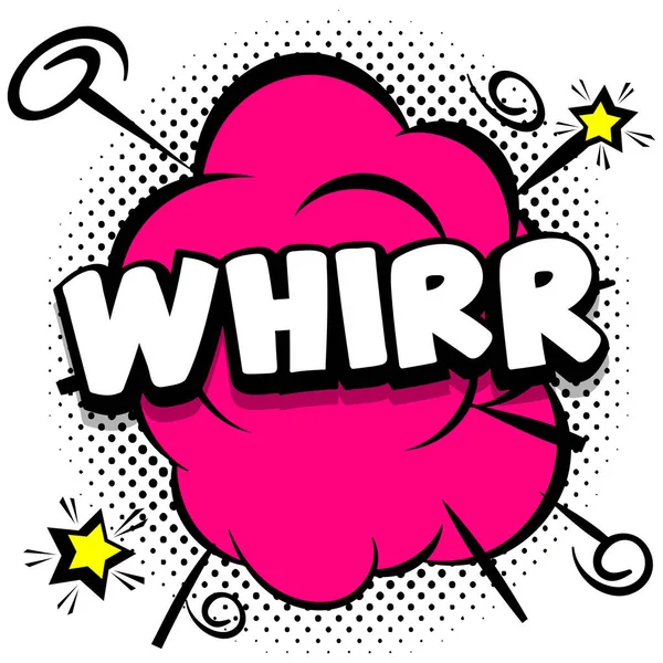 Whirr Comic Яркий Шаблон Пузырьками Речи Красочных Кадрах Векторная Иллюстрация — стоковый вектор