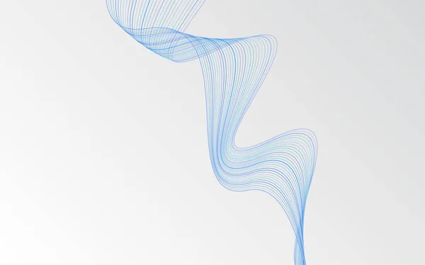 Abstraktní Modrá Barva Technologie Line Wave Pozadí Vektorové Ilustrace — Stockový vektor