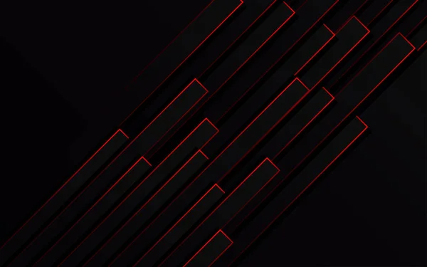 Абстрактні Червоні Лінії Швидкість Труби Збільшення Чорному Фоні Технології Векторні — стоковий вектор