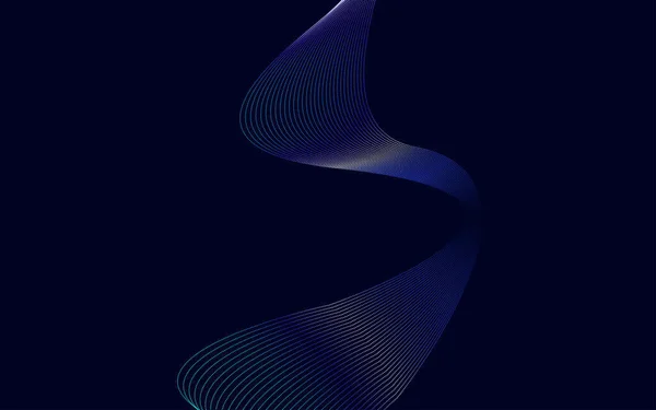 Elegante Azul Gradiente Líneas Onduladas Abstracto Fondo Diseño Vector Ilustración — Vector de stock