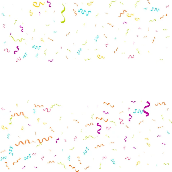 Vector Abstract White Background Many Falling Tiny Colorful Confetti Pieces — Stock Vector