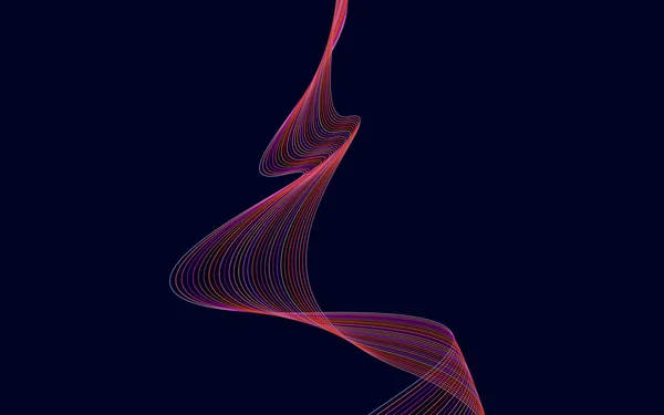矢量抽象波背景 红波背景矢量图解 — 图库矢量图片