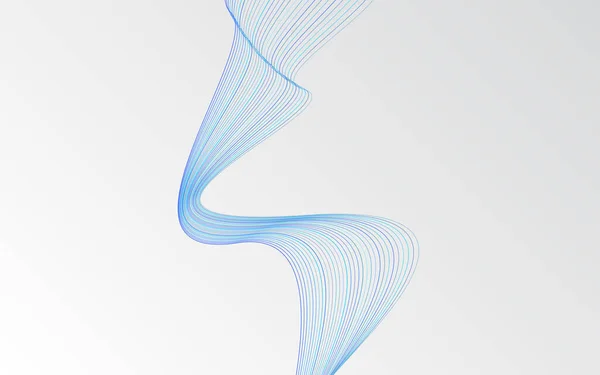 蓝色线的波浪 高分辨率矢量图解 — 图库矢量图片