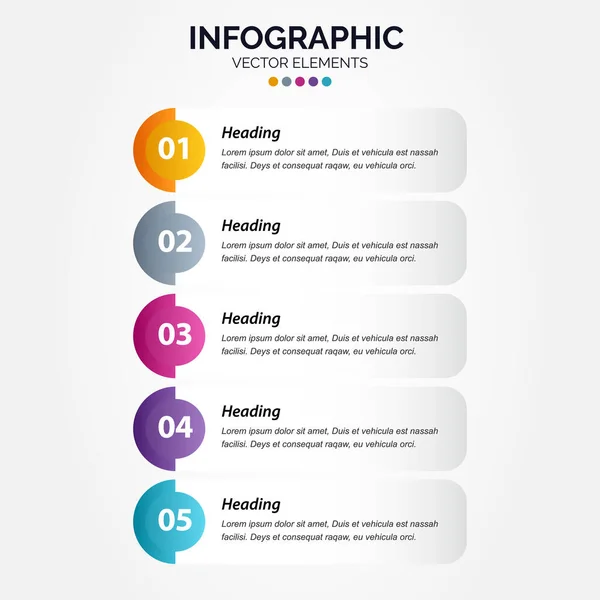 Professional Options Vertical Infographic Icon Options Processes Vector Illustration — Stock Vector