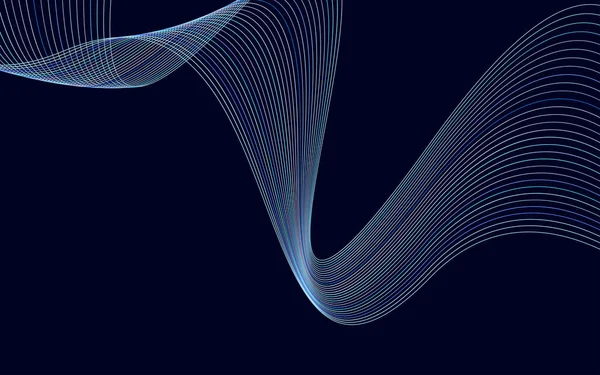 Vektor Abstrakter Wellenhintergrund Bunte Linien Wellen Hintergrund Vektor Illustration — Stockvektor