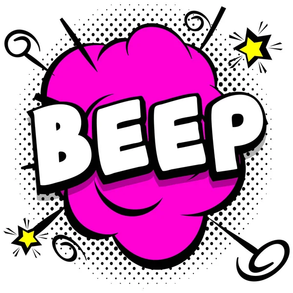 Beep Comic Bright Template Speech Bubbles Colorful Frames Vector Illustration — Stock Vector